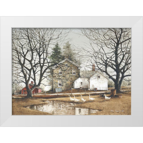 Cold Swim White Modern Wood Framed Art Print by Rossini, John