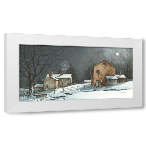 Silent Night White Modern Wood Framed Art Print by Rossini, John