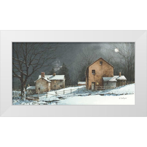 Silent Night White Modern Wood Framed Art Print by Rossini, John