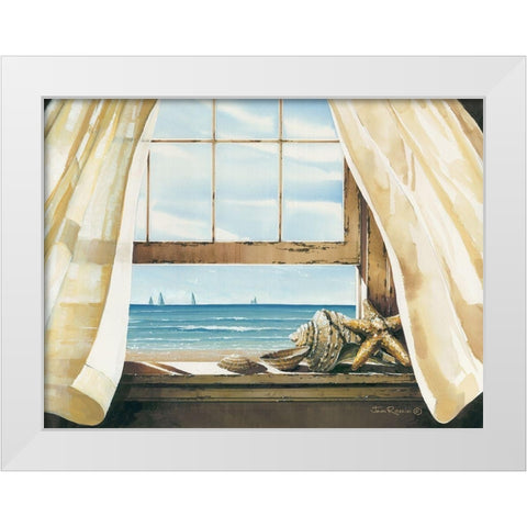 Beach Treasures White Modern Wood Framed Art Print by Rossini, John