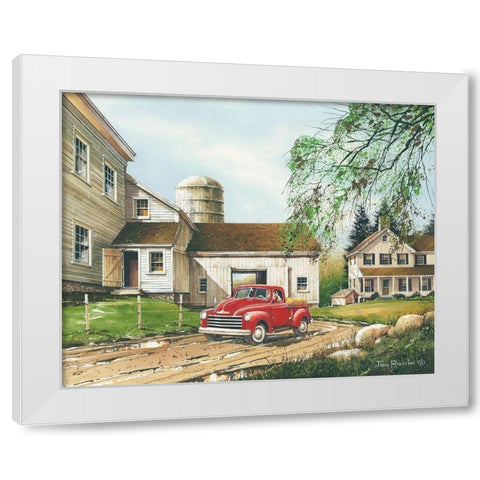 Rural Living White Modern Wood Framed Art Print by Rossini, John