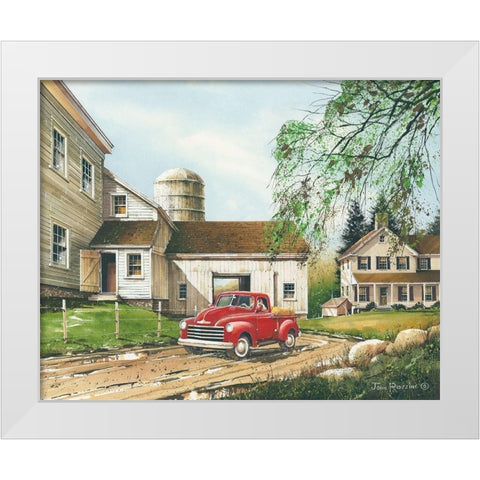 Rural Living White Modern Wood Framed Art Print by Rossini, John