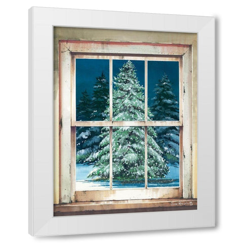 Holiday Window White Modern Wood Framed Art Print by Rossini, John