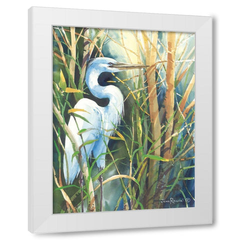 His Stoic Patience White Modern Wood Framed Art Print by Rossini, John