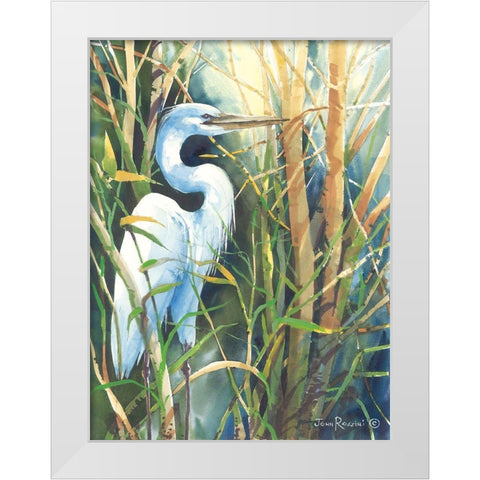 His Stoic Patience White Modern Wood Framed Art Print by Rossini, John