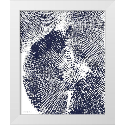 Running Circles 1 White Modern Wood Framed Art Print by Kamdon Kreations