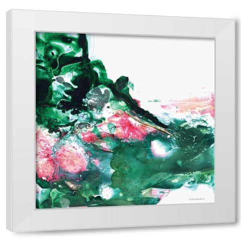 Petals 1 White Modern Wood Framed Art Print by Kamdon Kreations