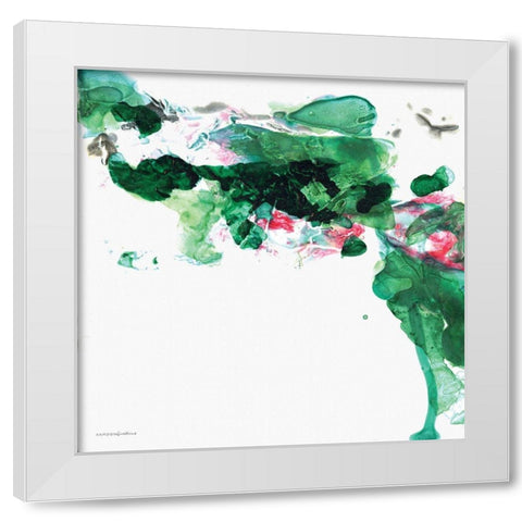 Petals 2 White Modern Wood Framed Art Print by Kamdon Kreations