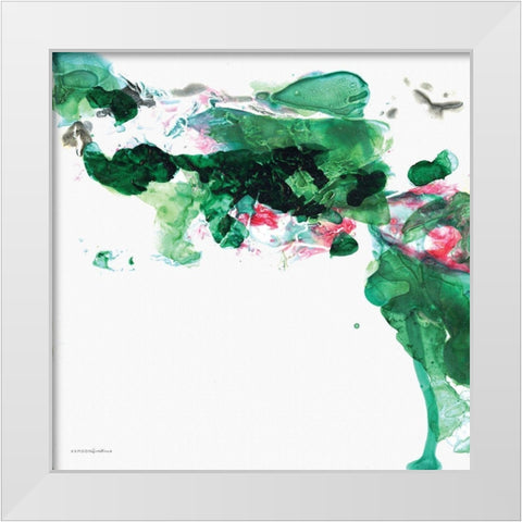 Petals 2 White Modern Wood Framed Art Print by Kamdon Kreations