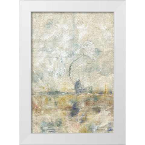 Smoke Rising White Modern Wood Framed Art Print by Kamdon Kreations