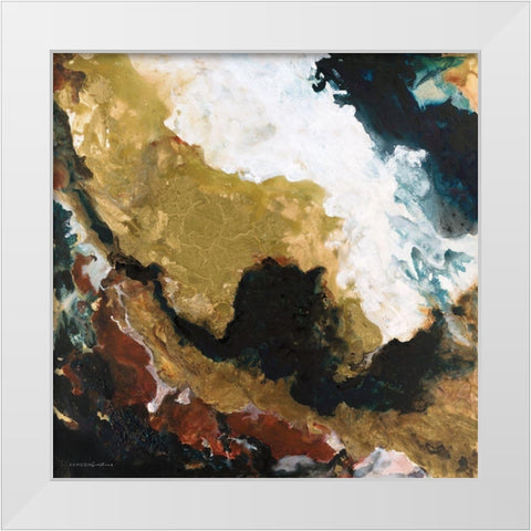 Dark Storm from Above White Modern Wood Framed Art Print by Kamdon Kreations