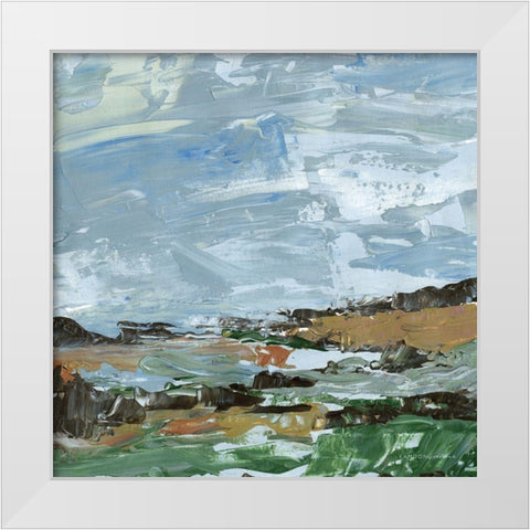 Over the Sand Dune White Modern Wood Framed Art Print by Kamdon Kreations