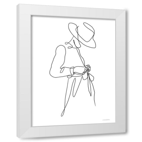 Fashionista White Modern Wood Framed Art Print by Kamdon Kreations
