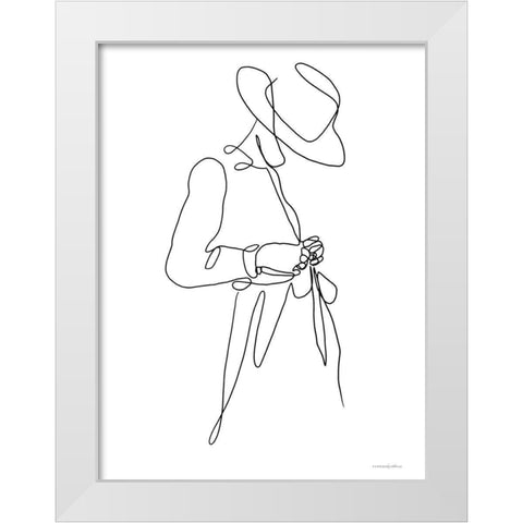 Fashionista White Modern Wood Framed Art Print by Kamdon Kreations