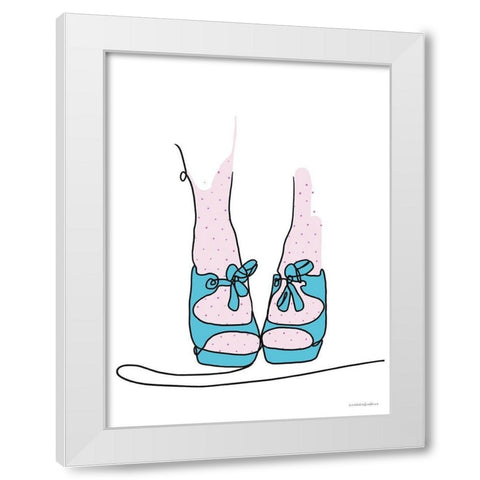 Dream on Your Feet White Modern Wood Framed Art Print by Kamdon Kreations