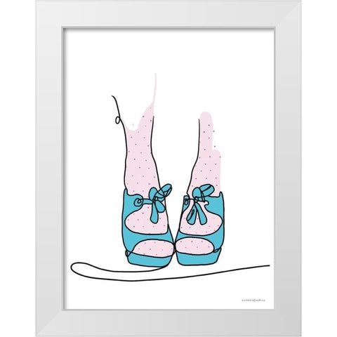 Dream on Your Feet White Modern Wood Framed Art Print by Kamdon Kreations