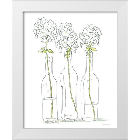 Mamas Garden Flowers White Modern Wood Framed Art Print by Kamdon Kreations