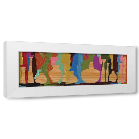 Negative Space Vase White Modern Wood Framed Art Print by Kamdon Kreations