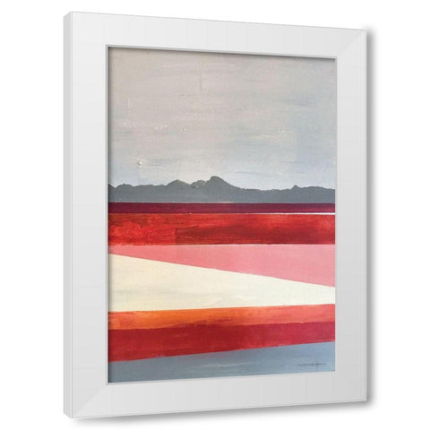 Mod Range 1 White Modern Wood Framed Art Print by Kamdon Kreations