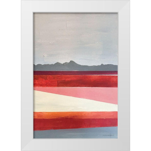 Mod Range 1 White Modern Wood Framed Art Print by Kamdon Kreations