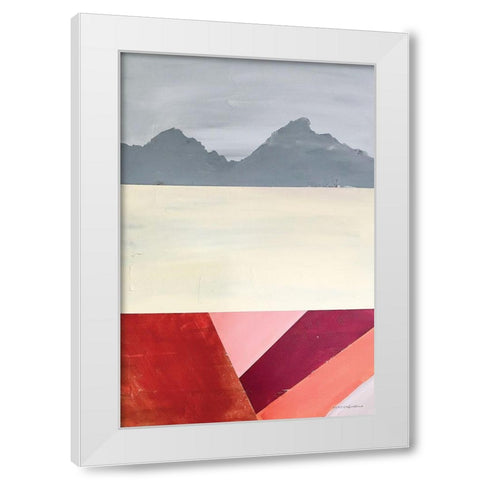 Mod Range 2 White Modern Wood Framed Art Print by Kamdon Kreations