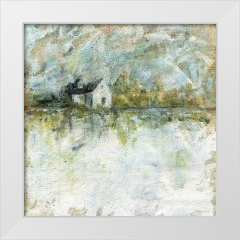 Clean Linen   White Modern Wood Framed Art Print by Kamdon Kreations