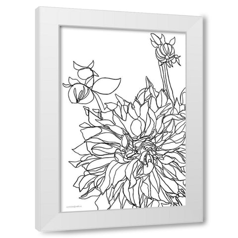 Sunny Disposition White Modern Wood Framed Art Print by Kamdon Kreations