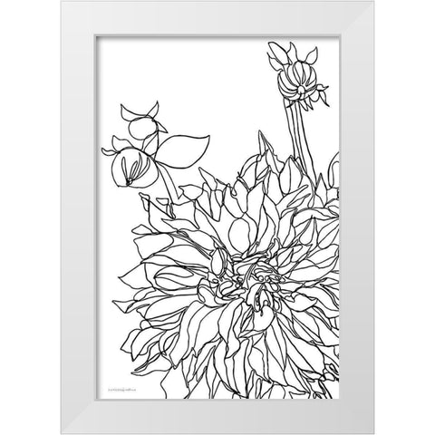 Sunny Disposition White Modern Wood Framed Art Print by Kamdon Kreations