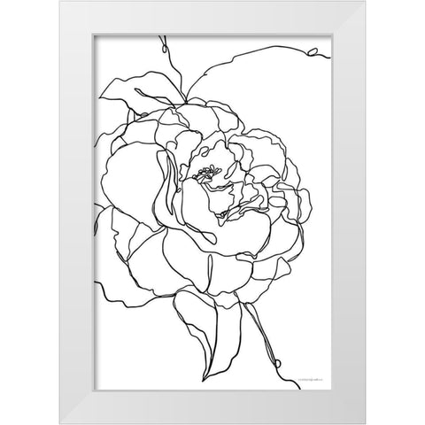 Beauty at Any Angle White Modern Wood Framed Art Print by Kamdon Kreations