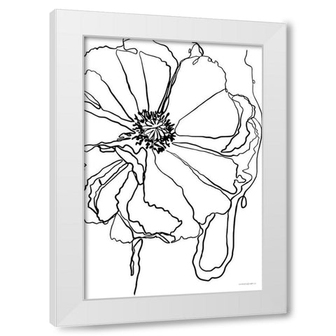 Peace Within the Folds White Modern Wood Framed Art Print by Kamdon Kreations