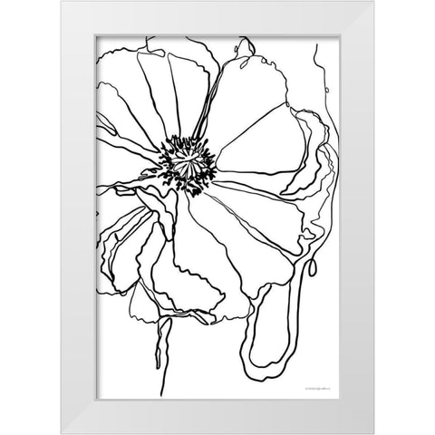 Peace Within the Folds White Modern Wood Framed Art Print by Kamdon Kreations