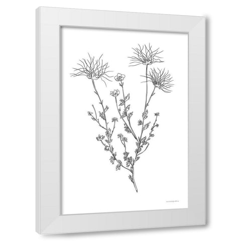 Soft Whisper White Modern Wood Framed Art Print by Kamdon Kreations