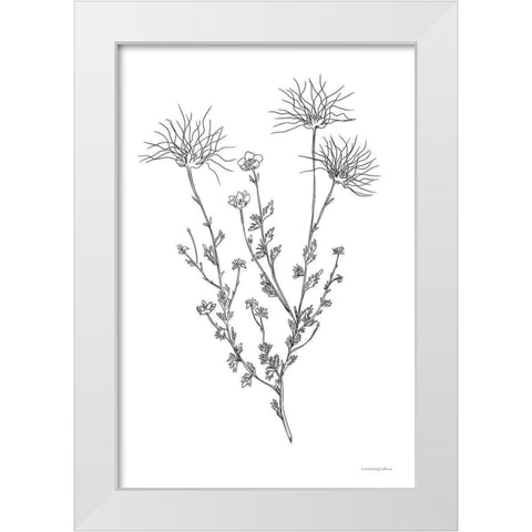 Soft Whisper White Modern Wood Framed Art Print by Kamdon Kreations