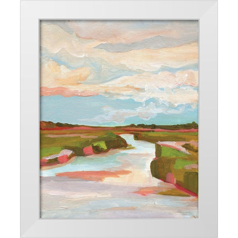 Float White Modern Wood Framed Art Print by Kamdon Kreations