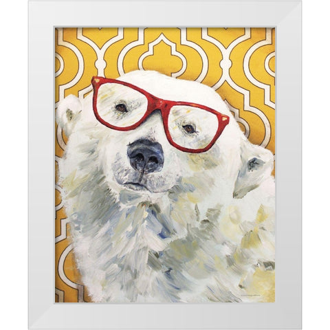 Sally     White Modern Wood Framed Art Print by Kamdon Kreations