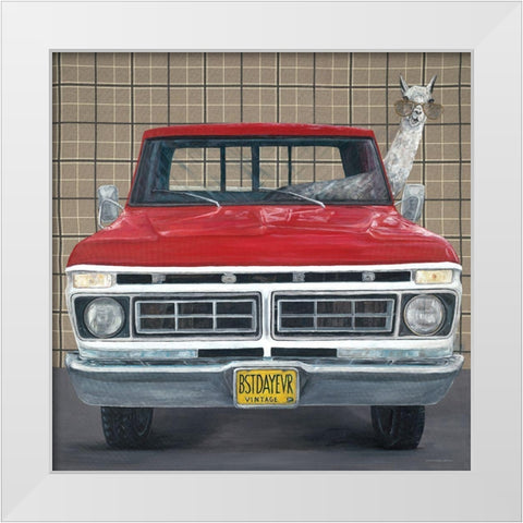 Best Day Ever White Modern Wood Framed Art Print by Kamdon Kreations