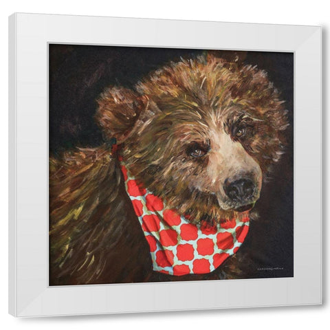 Going on a Picnic White Modern Wood Framed Art Print by Kamdon Kreations