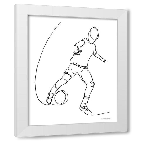 Goals      White Modern Wood Framed Art Print by Kamdon Kreations