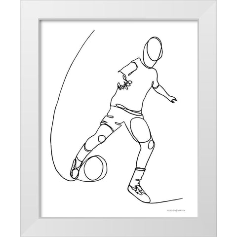 Goals      White Modern Wood Framed Art Print by Kamdon Kreations