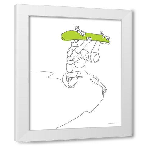 Inverted      White Modern Wood Framed Art Print by Kamdon Kreations