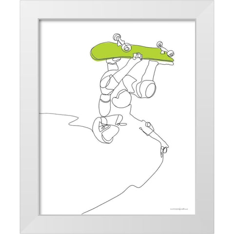 Inverted      White Modern Wood Framed Art Print by Kamdon Kreations