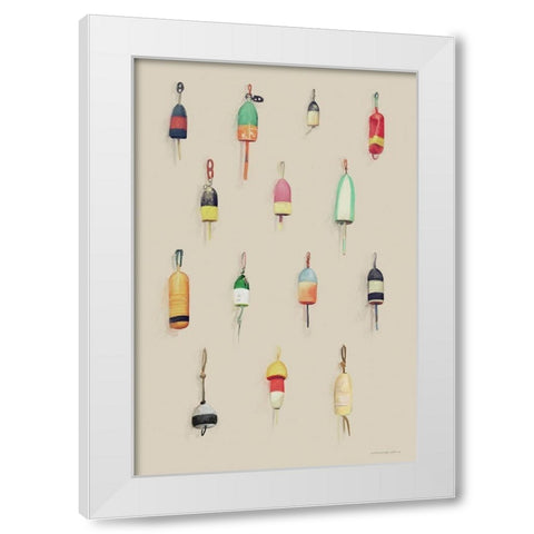 Drift and Anchor White Modern Wood Framed Art Print by Kamdon Kreations