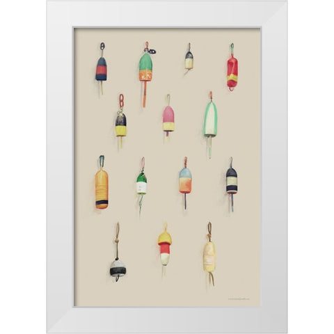 Drift and Anchor White Modern Wood Framed Art Print by Kamdon Kreations