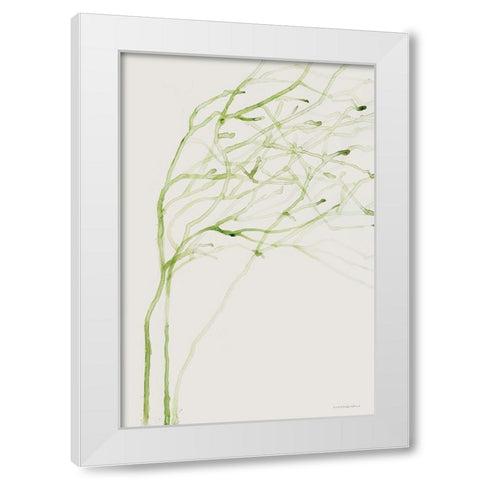 Thistle and Thatch White Modern Wood Framed Art Print by Kamdon Kreations