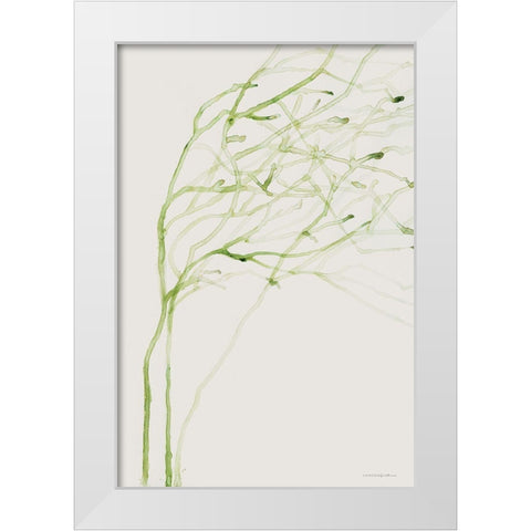 Thistle and Thatch White Modern Wood Framed Art Print by Kamdon Kreations