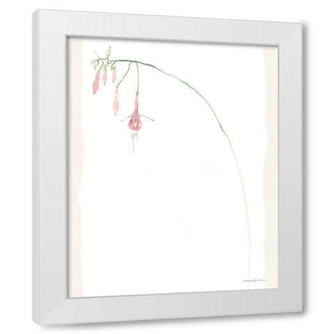 Blush White Modern Wood Framed Art Print by Kamdon Kreations