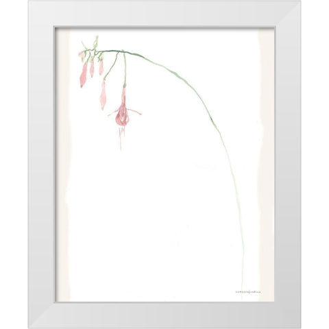 Blush White Modern Wood Framed Art Print by Kamdon Kreations