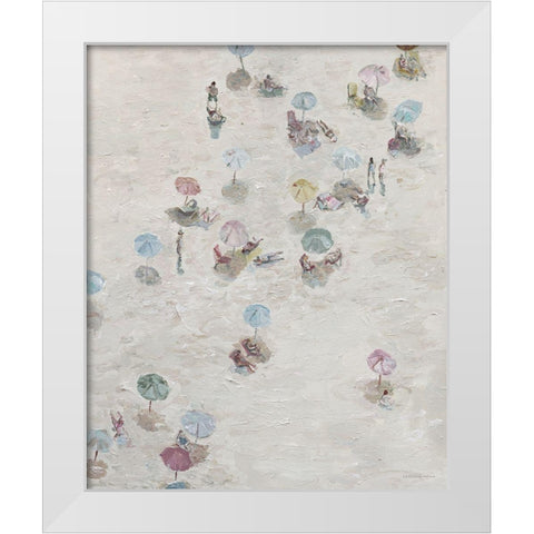 Laid Back White Modern Wood Framed Art Print by Kamdon Kreations
