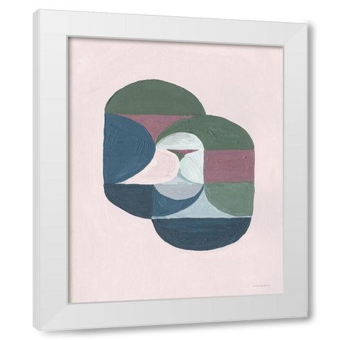 Kin White Modern Wood Framed Art Print by Kamdon Kreations