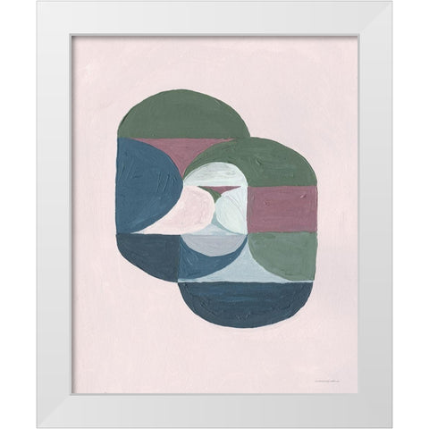 Kin White Modern Wood Framed Art Print by Kamdon Kreations